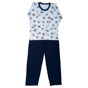 0367 Pijama Comprido Marinho NCFS 10 12 14